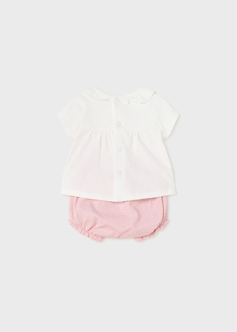 Sustainable Cotton White Heart Shirt 2-Piece Set