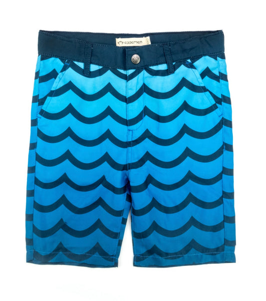 Quick Dry Hybrid Shorts-Wavy Blue