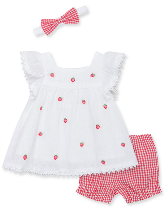 Strawberry Sunsuit with Headband