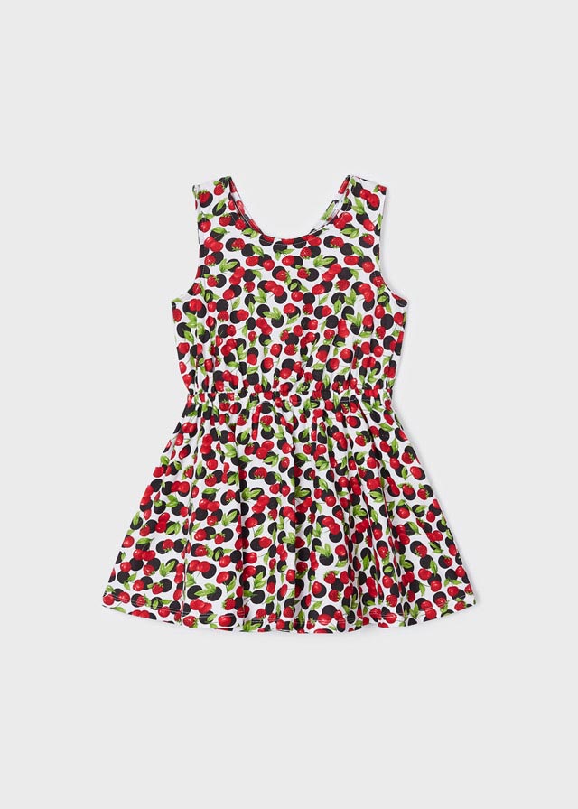 Cherry & Strawberry Printed Cotton Dress