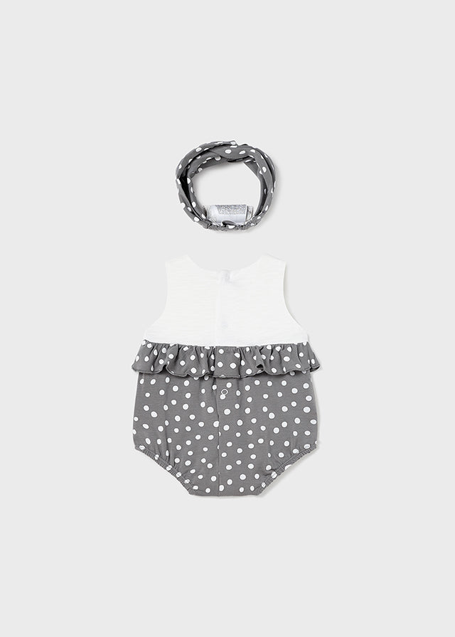 Polka Dot Romper with Headband