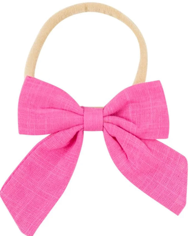 Hand Tied Bow Nylon Headband