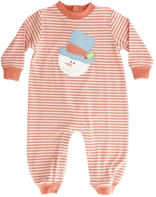 Snowman Boy Knit Romper