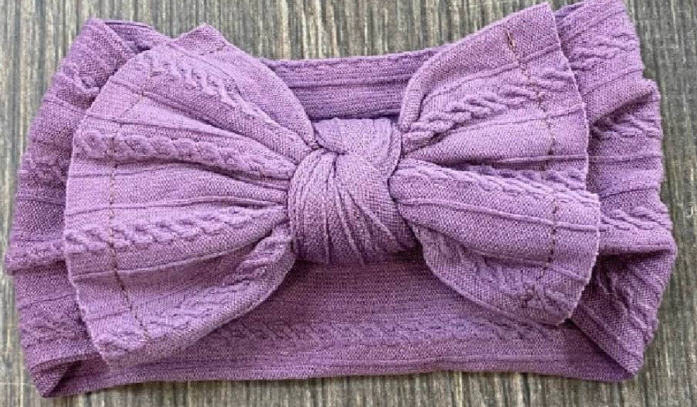 Cable Knit Bow Headband