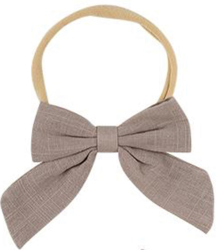 Hand Tied Bow Nylon Headband