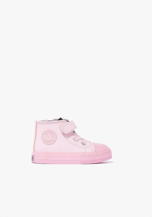 COLOR BLOCK PINK HI-TOP SNEAKERS