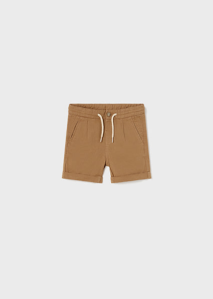 Beige Linen Bermuda Shorts