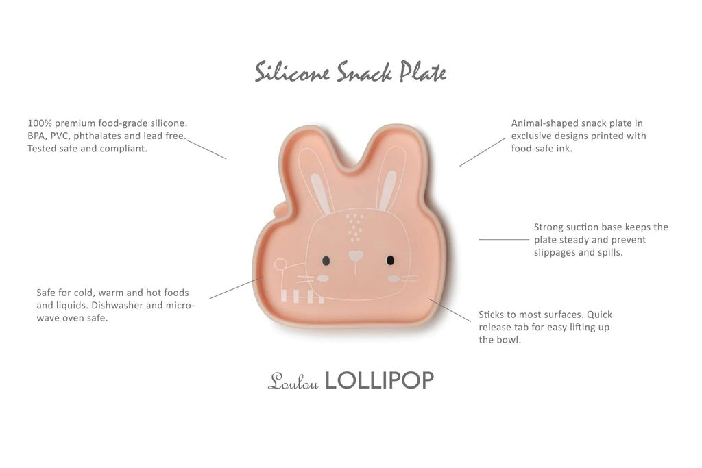 Born to Be Wild Silicone Suction Snack Plate