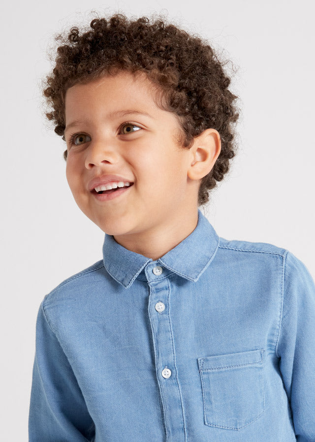 Long Sleeved Soft Denim Shirt Ecofriends