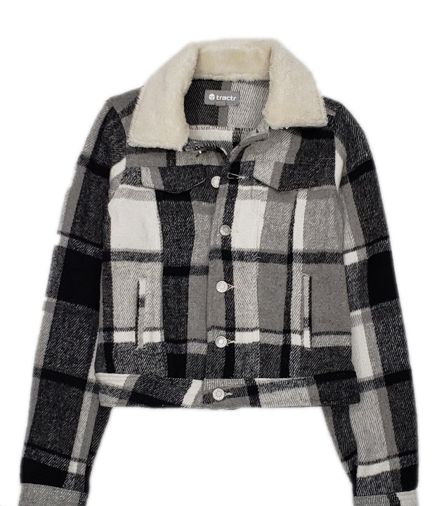 Sherpa Collar Plaid Jacket