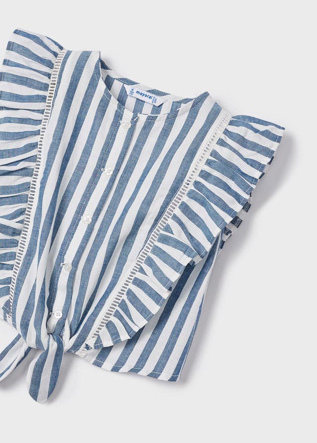 Porcelain Blue Stripe Blouse