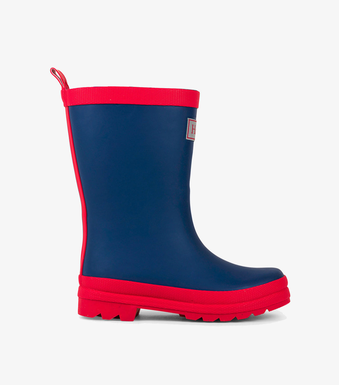 Navy & Red Matte Rain Boots