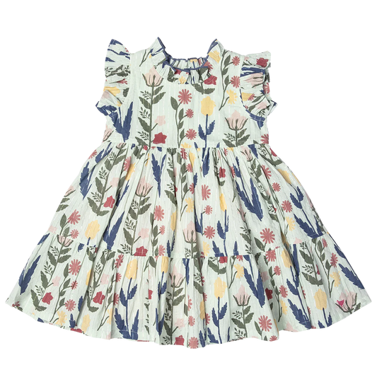 Girls Jennifer Dress - Paper Floral