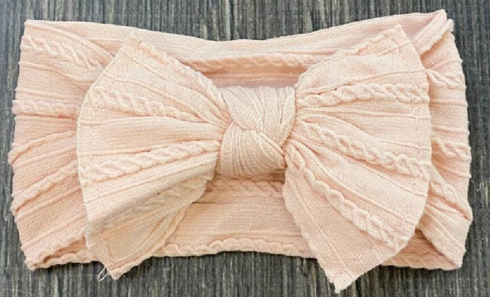 Cable Knit Bow Headband