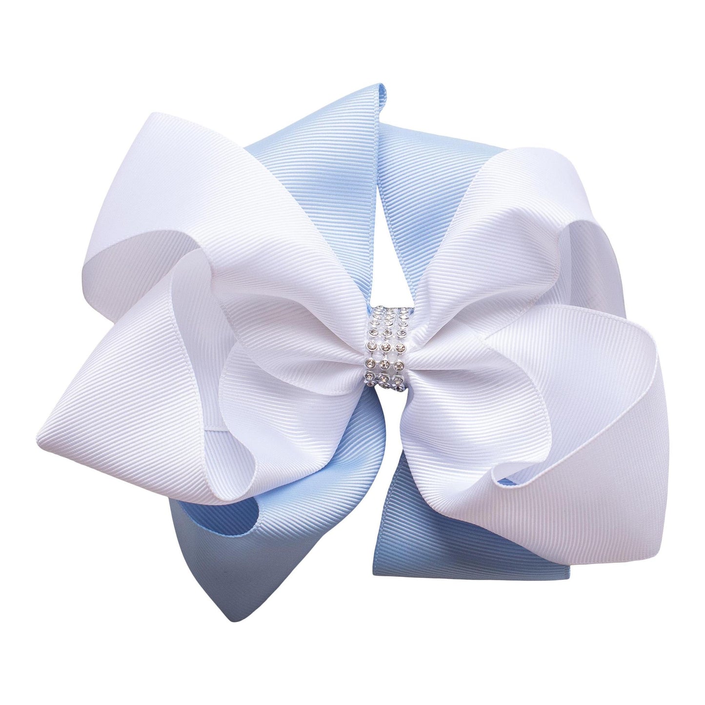 Hair Bow-Rhinestone Medium Double Stack