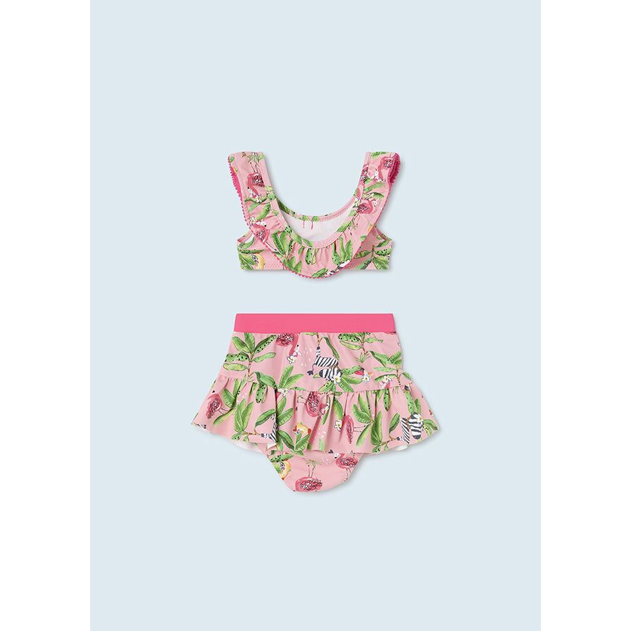 3-Piece Flamingo Bikini with Sarong